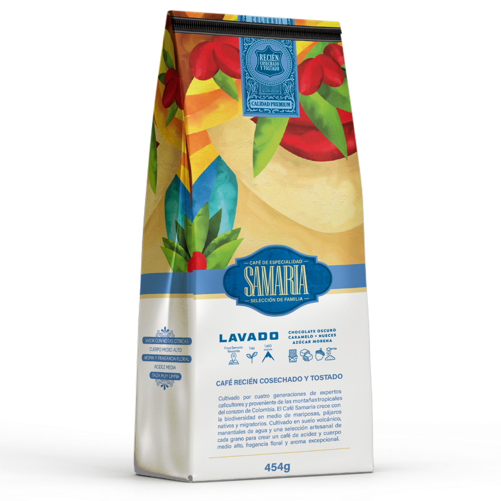 Café Samaria Lavado en Grano - 454g